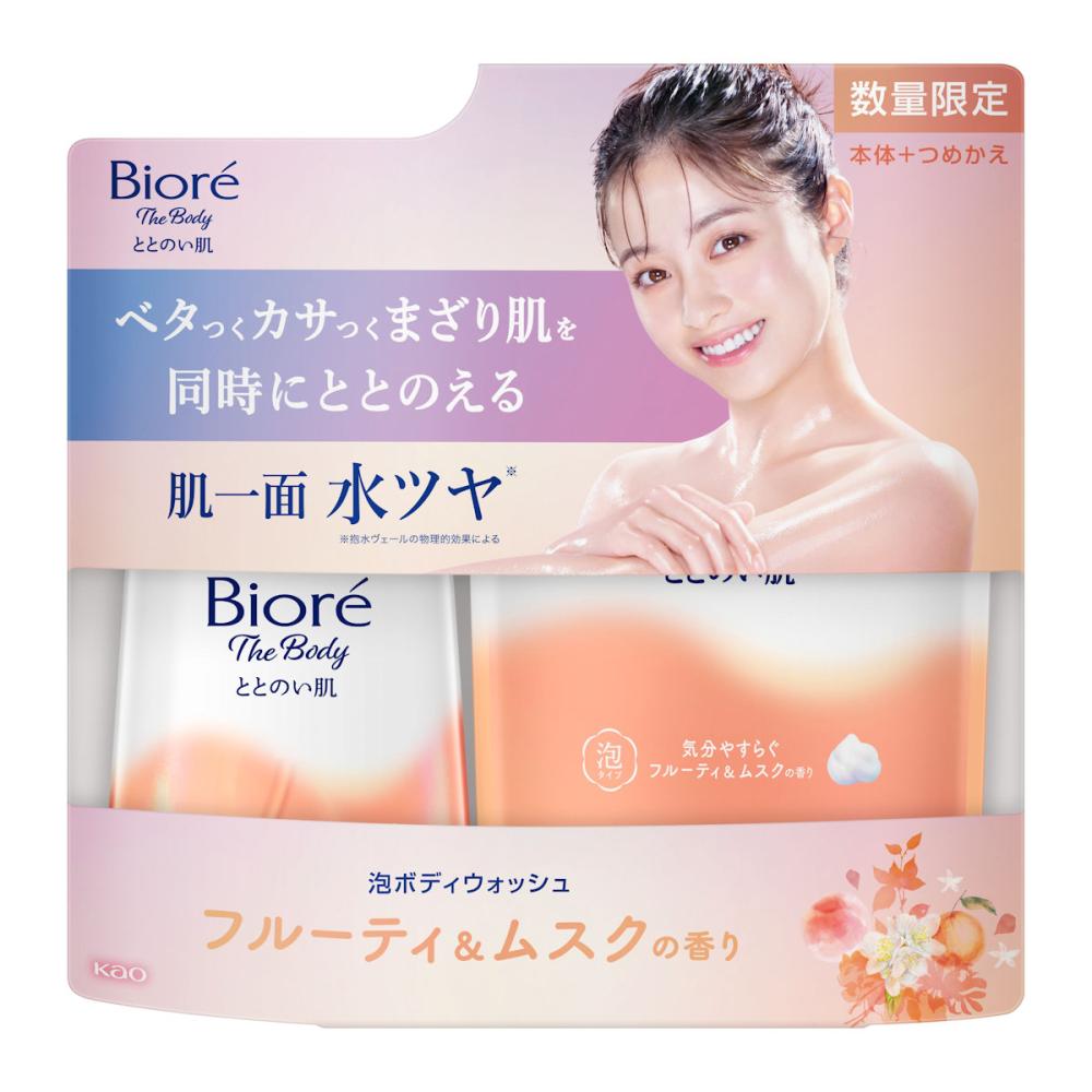 花王　ビオレ　ザ　ボディ　ととのい肌　フルーティ＆ムスク　本体＋詰替用セット　９２０ｍＬ
