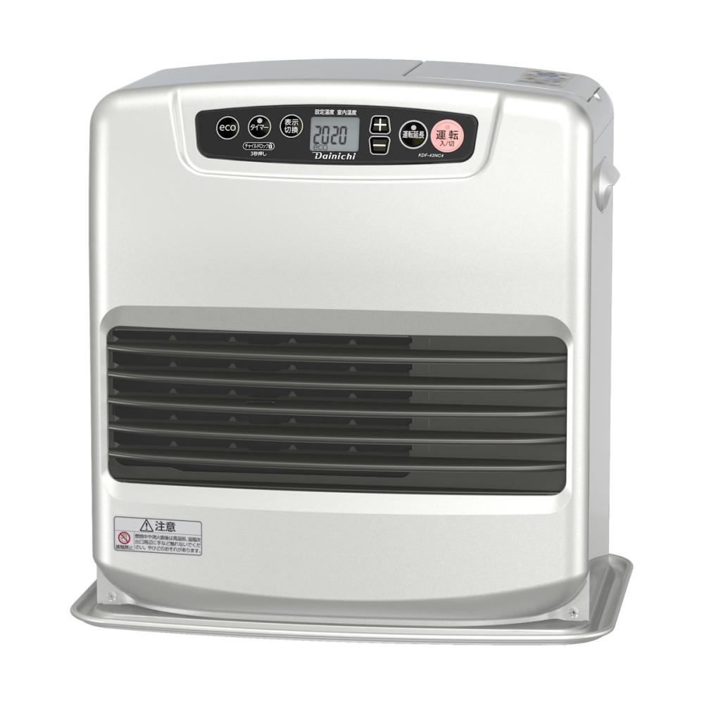 ダイニチ　石油ファンヒーター　木造１１畳　ライトシルバー　専用収納カバー付　ＫＤＦ－４２ＮＣ４（Ｓ）