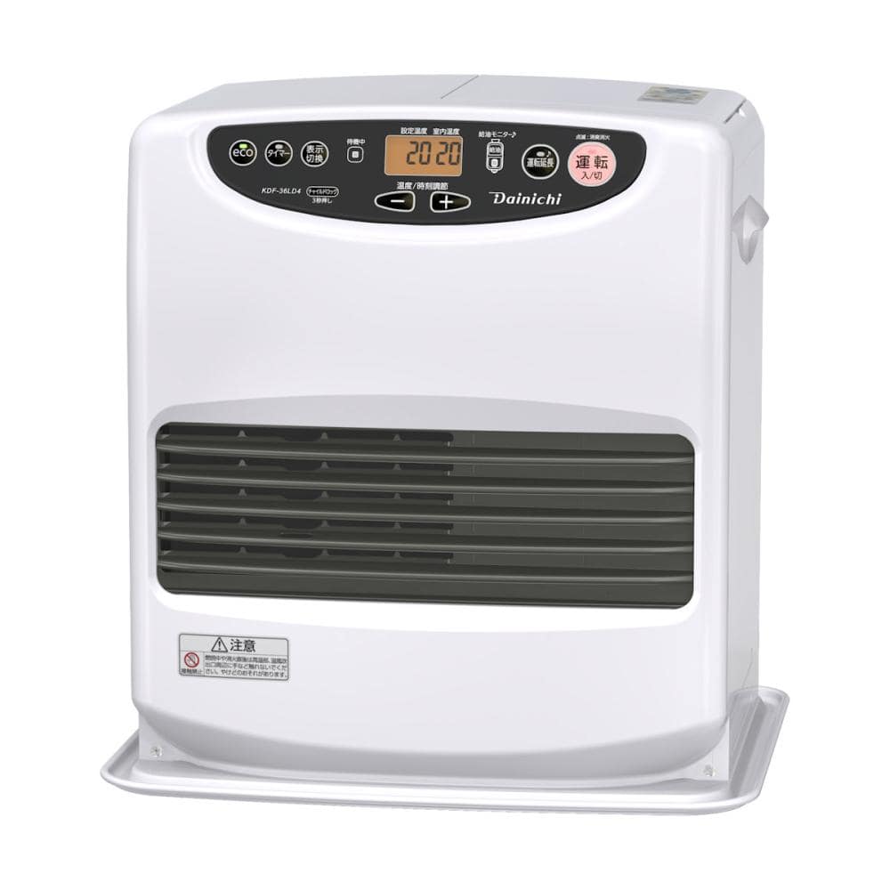 ダイニチ　石油ファンヒーター　木造１０畳　ムーンホワイト　専用収納カバー付　ＫＤＦ－３６ＬＤ４（Ｗ）