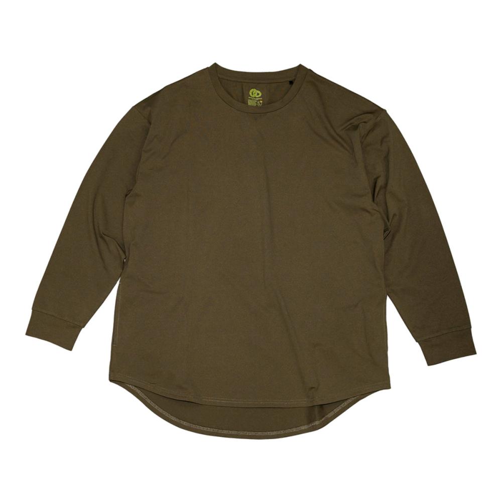 ボクエア　ラウンドヘムオーバーサイズ長袖シャツ　オリーブ　ＬＬ　３１１１