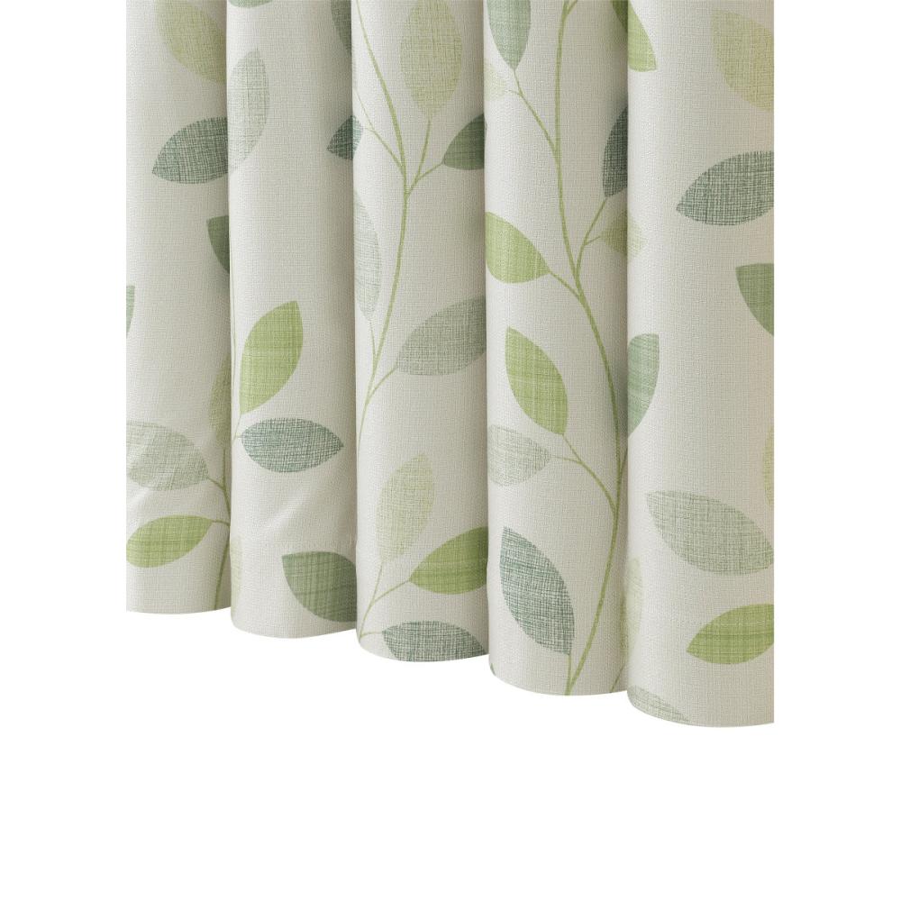 ドレープカーテン　ボタニッシュ　遮光性　グリーン　１００×２００ｃｍ　２枚組