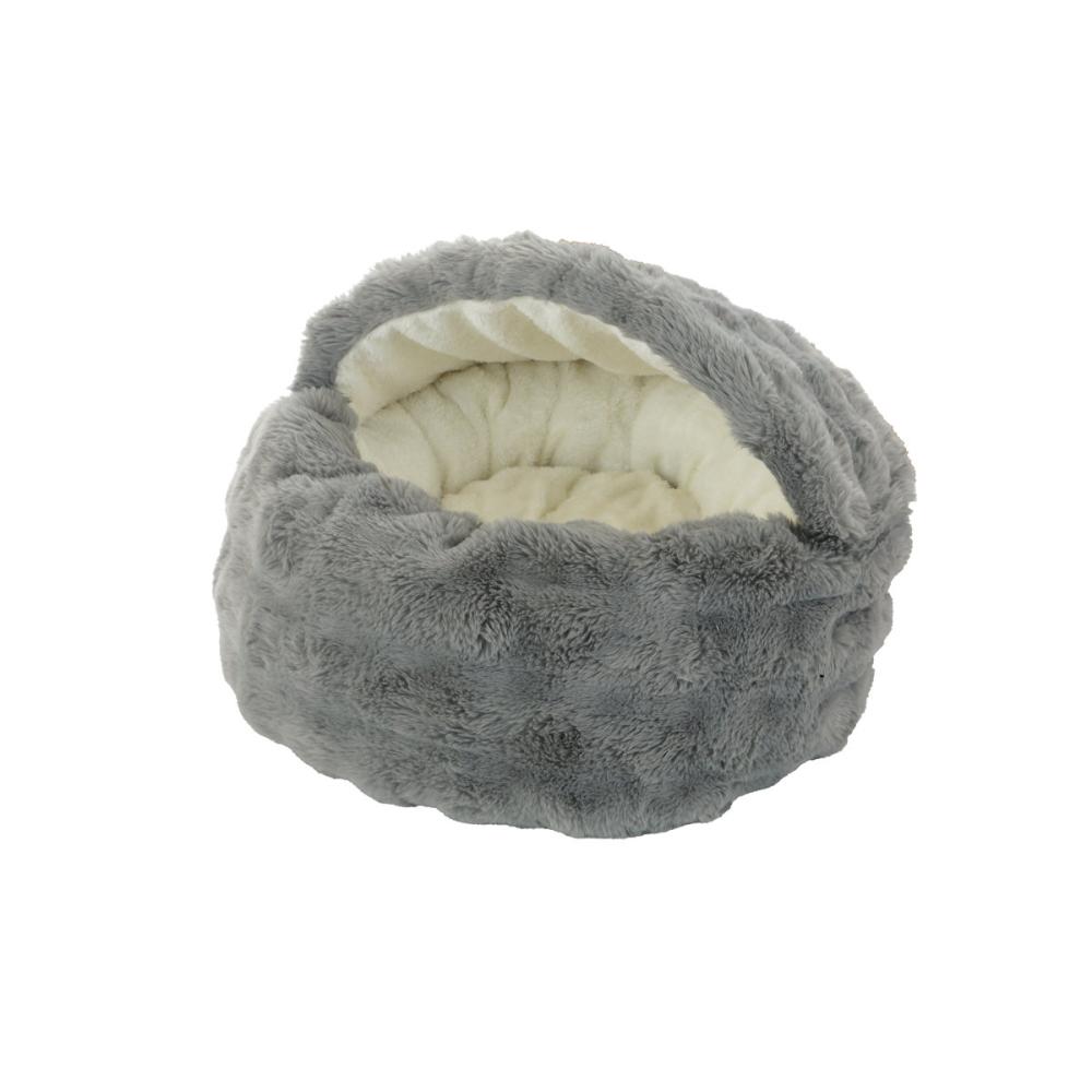 Ｐｅｔａｍｉ　抗菌発熱　ぽこぽこルーフ付きベッド　グレー