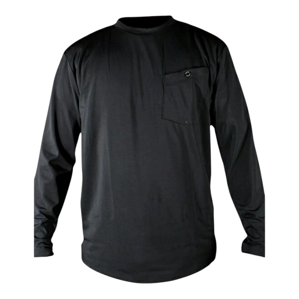 ボクエア　長袖Ｔシャツ　クルーネック　黒　Ｌ　３１０６