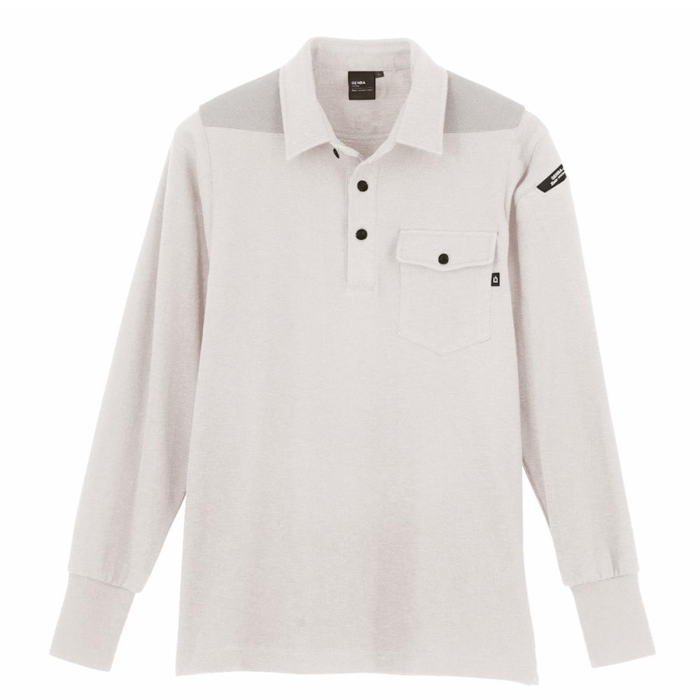 ジーベック　現場服長袖ポロシャツ　ＬＬ　グレー　６０５５