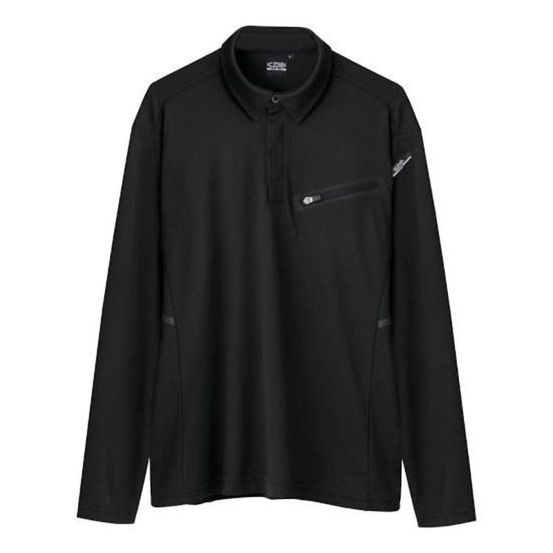 ジーベック　Ｃ．ＺＯＮＥ（クロスゾーン）　冷感長袖ポロシャツ　３Ｌ　クロ　６１１５