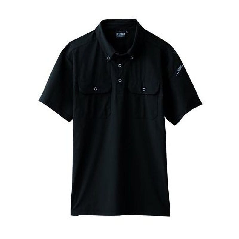 ジーベック　Ｃ．ＺＯＮＥ（クロスゾーン）　半袖ポロシャツ　ＬＬ　クロ　６０８０