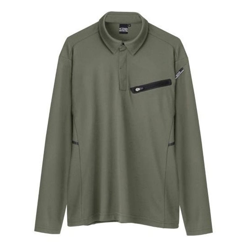 ジーベック　Ｃ．ＺＯＮＥ（クロスゾーン）　冷感長袖ポロシャツ　Ｌ　カーキ　６１１５