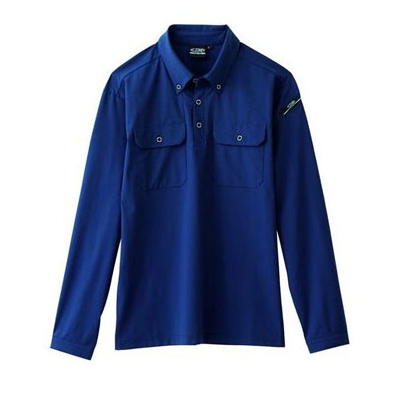 ジーベック　Ｃ．ＺＯＮＥ（クロスゾーン）　長袖ポロシャツ　Ｍ　ディープネイビー　６０８５