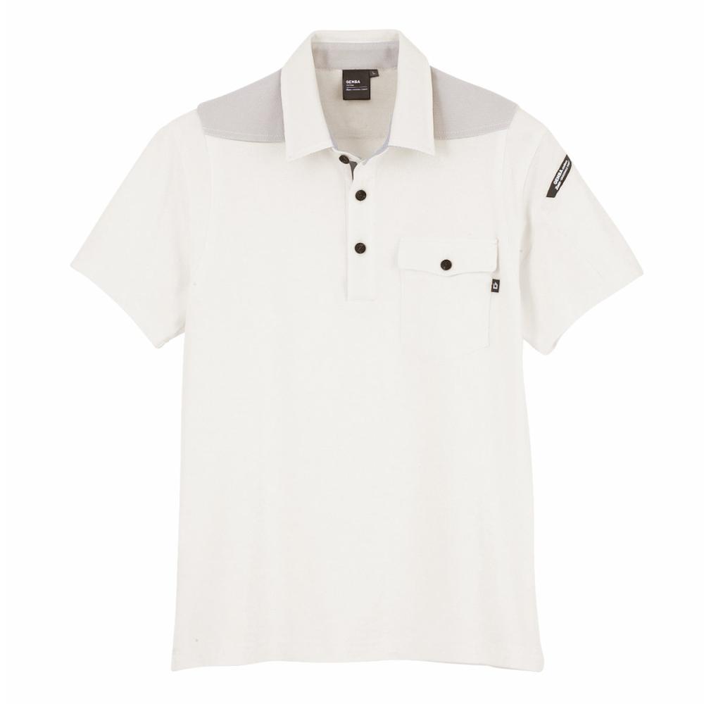 ジーベック　現場服半袖ポロシャツ　Ｌ　シロ６０５０