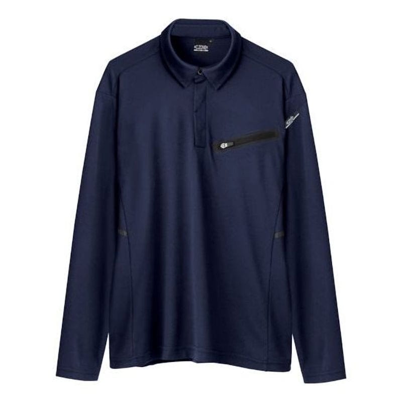 ジーベック　Ｃ．ＺＯＮＥ（クロスゾーン）　冷感長袖ポロシャツ　ＬＬ　ディープネイビー　６１１５