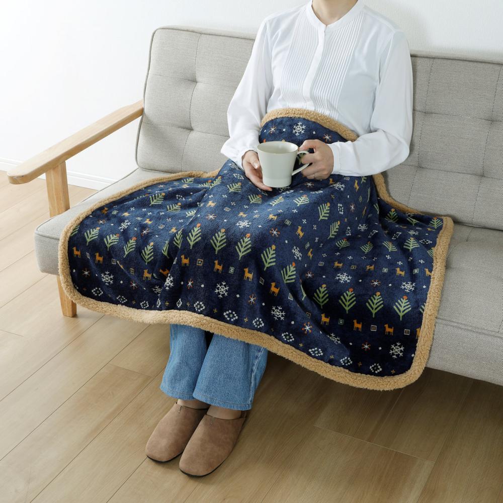 アテーナライフ　３ＷＡＹ２枚合わせひざ掛け　ナハト　７０×１１０ｃｍ