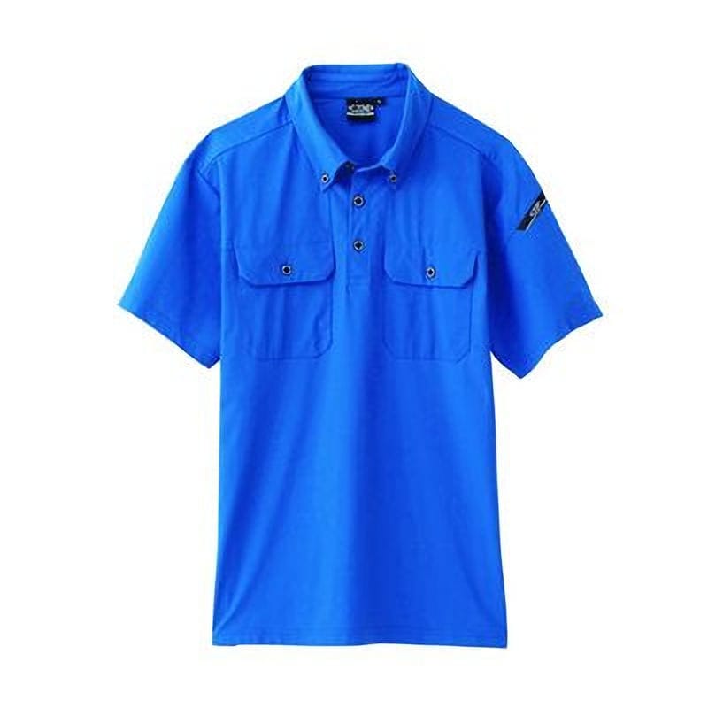 ジーベック　Ｃ．ＺＯＮＥ（クロスゾーン）　半袖ポロシャツ　Ｌ　ブルー　６０８０