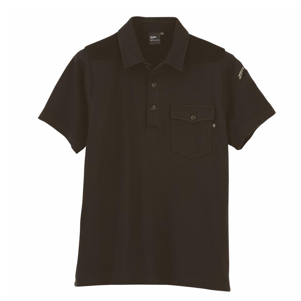 ジーベック　現場服半袖ポロシャツ　Ｌ　クロ　６０５０