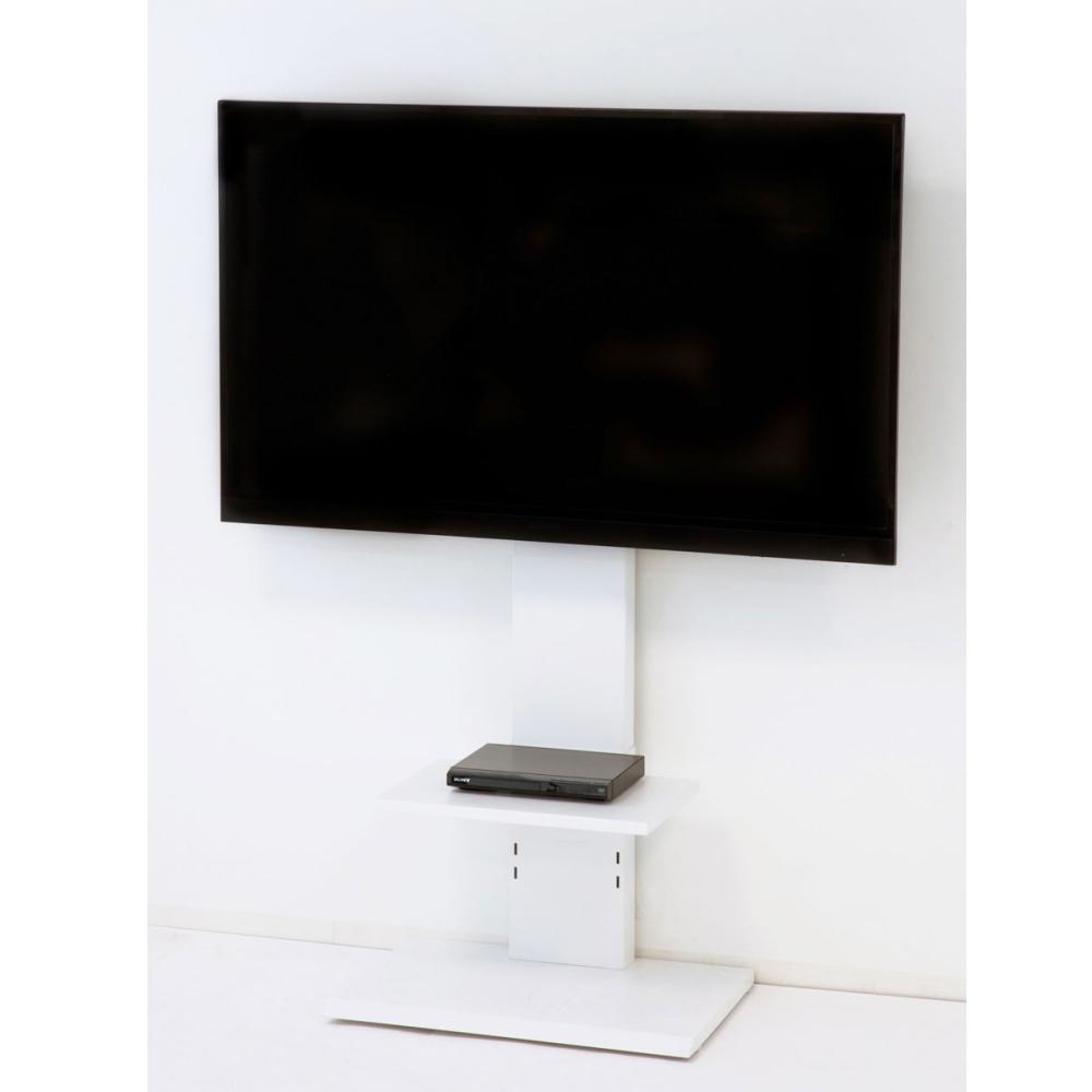 クロシオ　壁掛け風テレビ台　ロータイプ　ホワイト