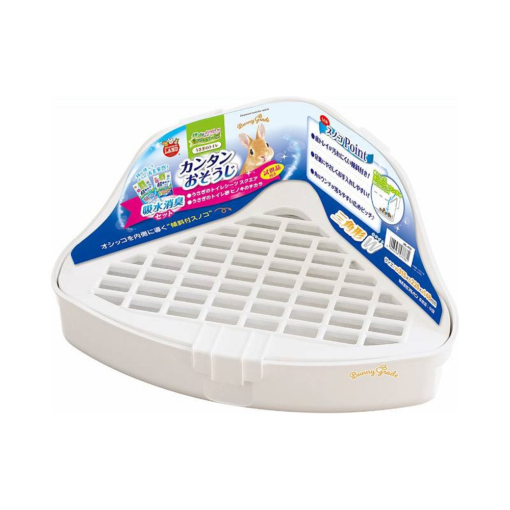 うさぎのカンタンおそうじトイレ　三角形Ｗ　吸水消臭セット