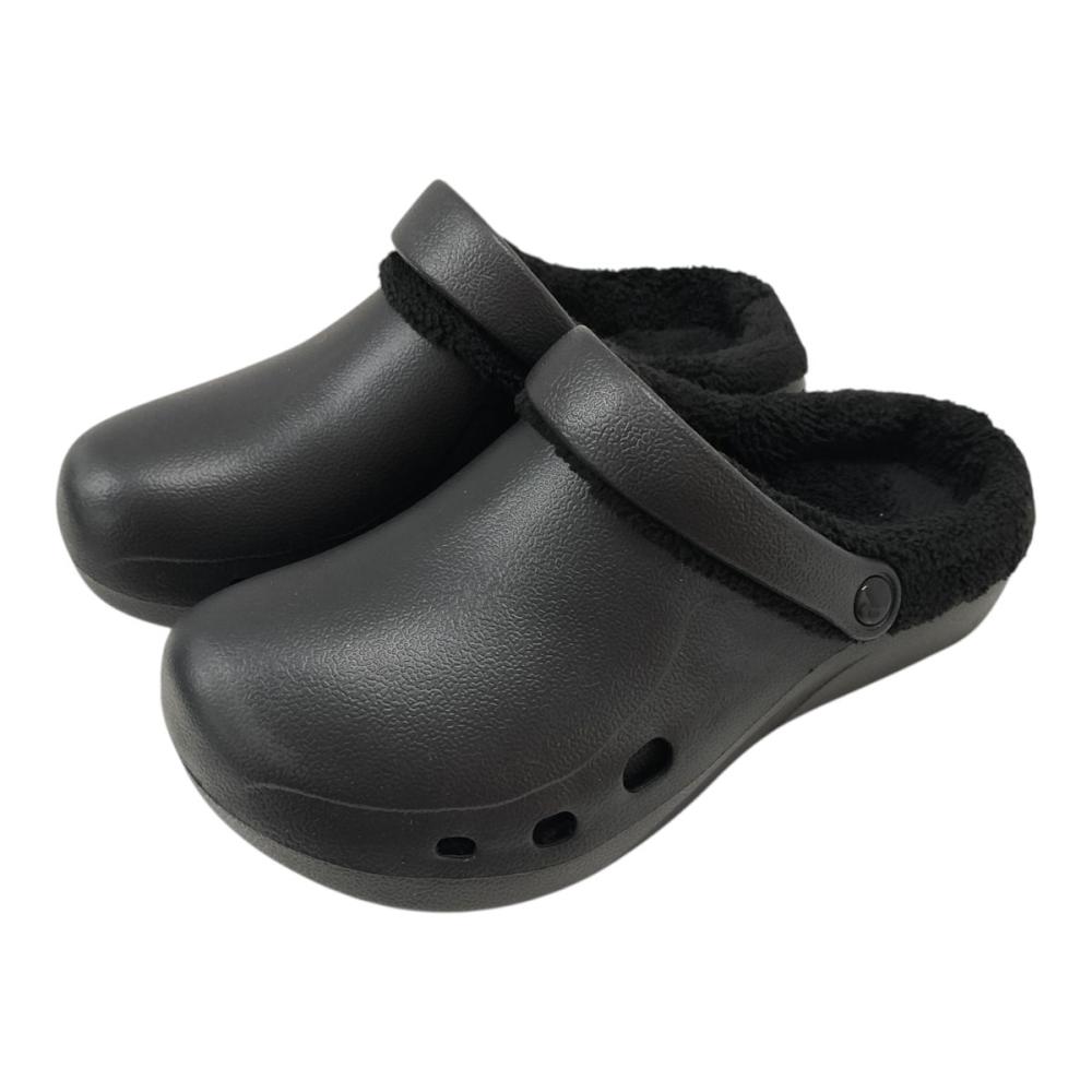 你的品牌名　ボアボリューム　クッションサンダル　ブラック　Ｓ　２３．５～２４ｃｍ　　