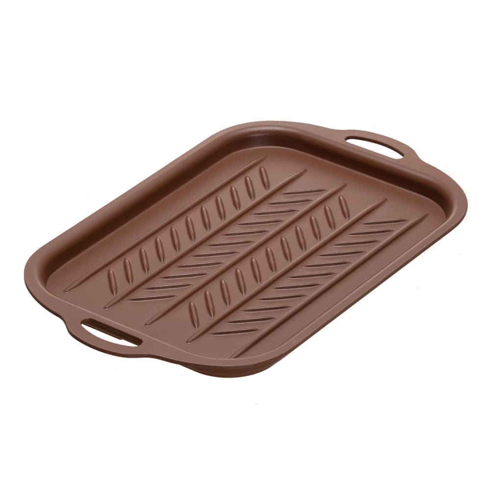 グリルにも使える解凍プレート　ブラウン