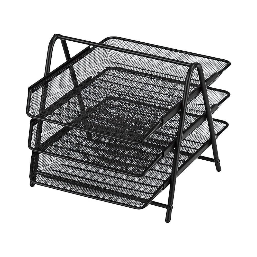 ファイルトレー　３段　ブラック　Ｎー７５８５