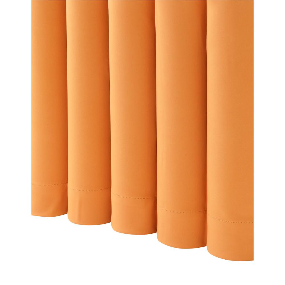 ドレープカーテン　オーブ　１級遮光・防炎　オレンジ　ＯＲＡＮＧＥ　１５０×２１０ｃｍ　１枚入り