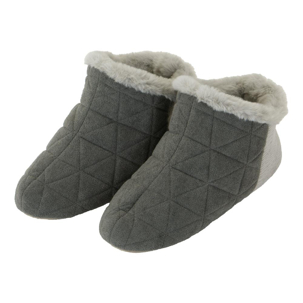 アテーナライフ　すっぽりと包み込むルームブーツ　グレー　Ｌ