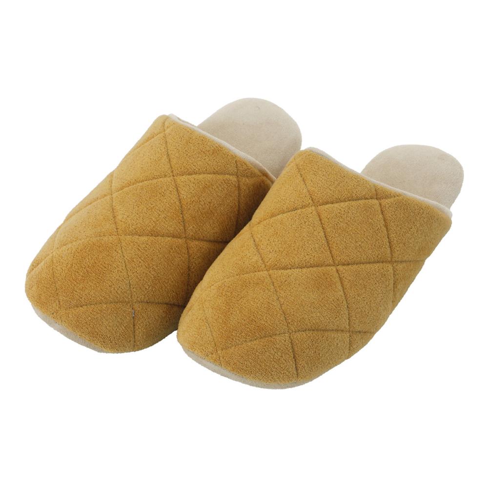 アテーナライフ　すっぽりと包み込むルームスリッパ　イエロー　Ｌ