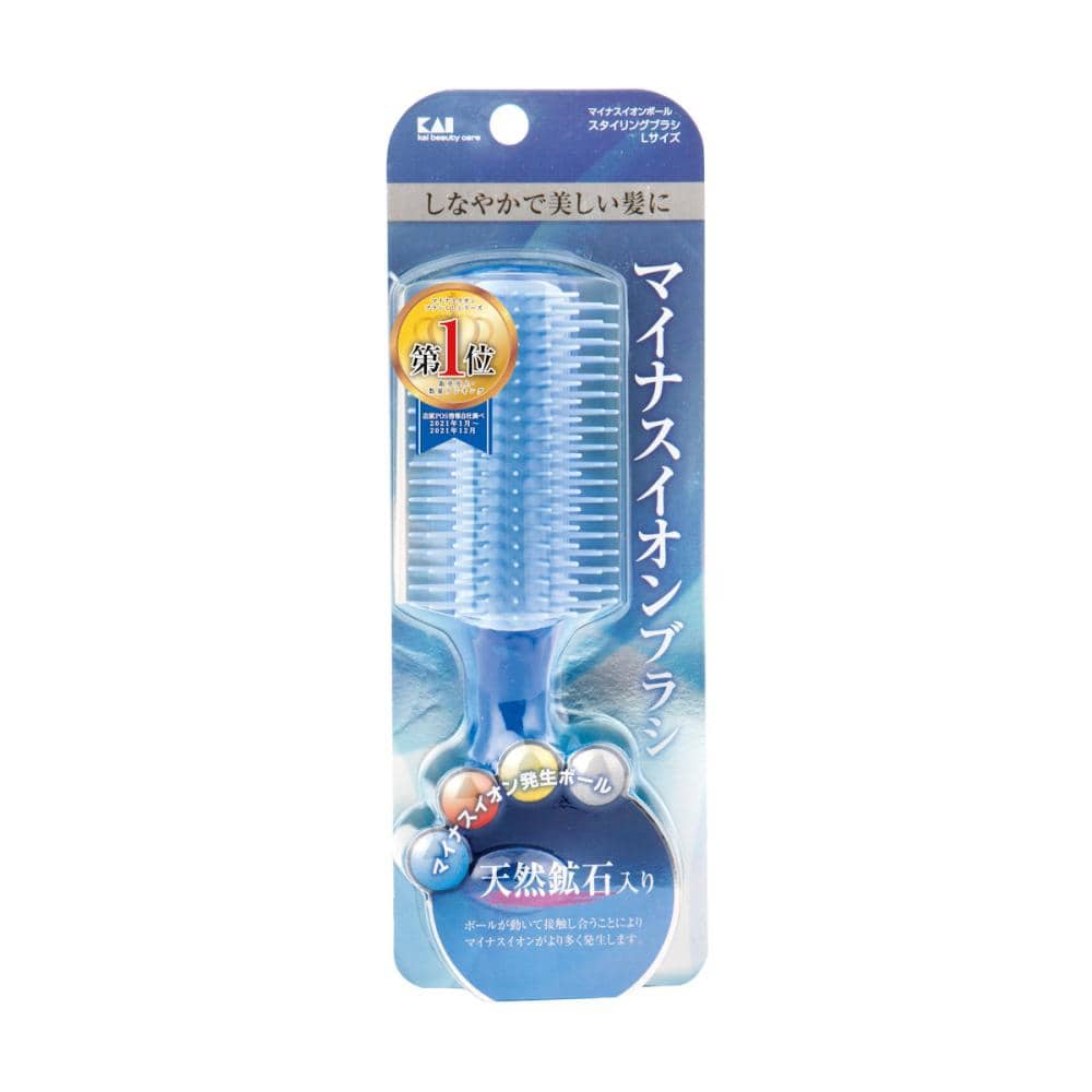 貝印　マイナスイオンボールスタイリングブラシ　Ｌ