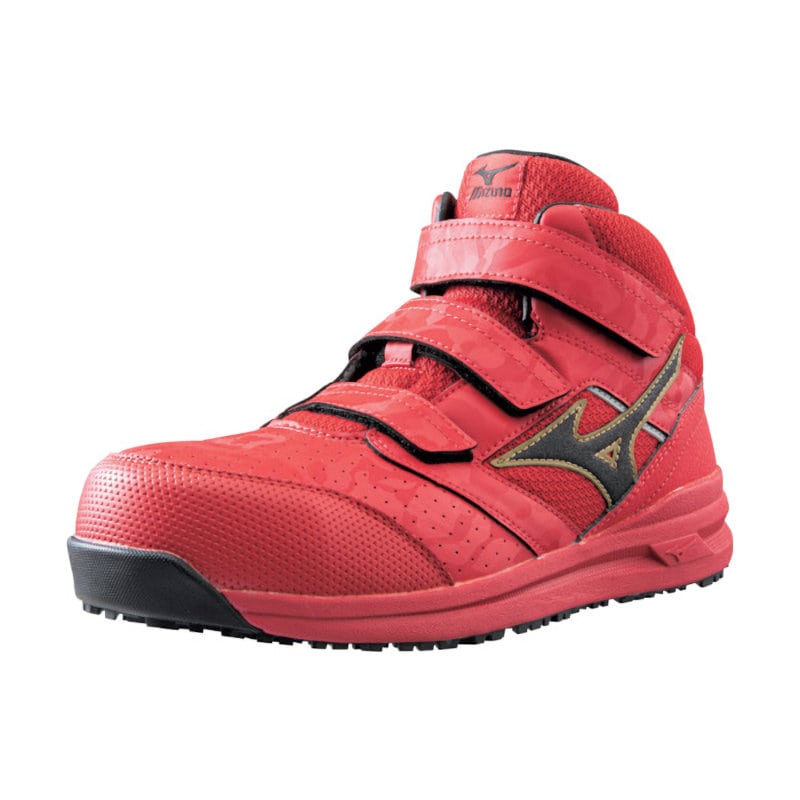 ミズノ　プロテクティブスニーカー　オールマイティ　レッド×ブラック　２７．０ｃｍ　ＬＳＩＩ２１Ｍ