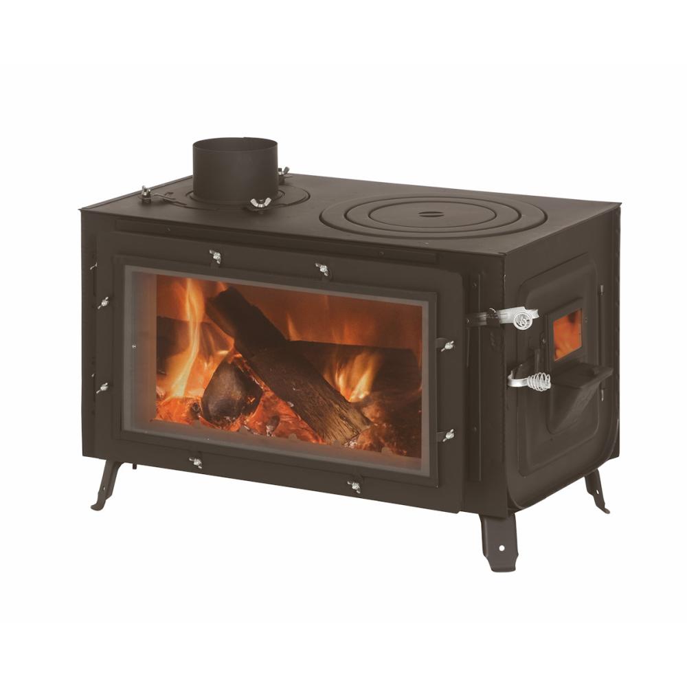 新保製作所　ロマンチカル薪ストーブ　煙突上だし　ブラック