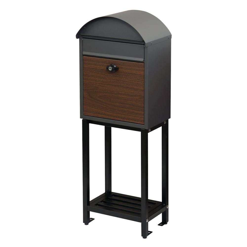 ＭＯＪＹＵ（モジュ）　スタンドポスト　シモン　ダークグレー／ブラウン木目　ＳＤＭ－０７０