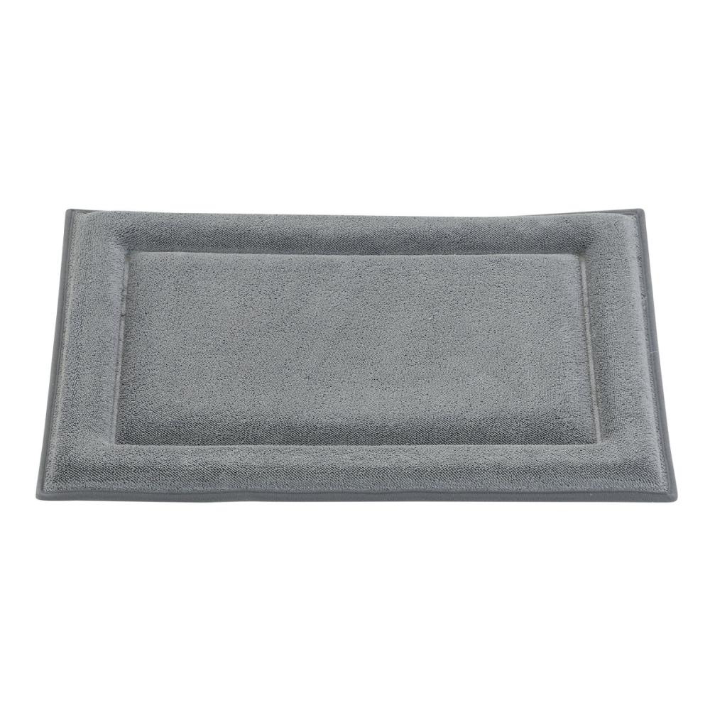 アテーナライフ　極厚もちもち吸水バスマット　グレー　４５×６０ｃｍ