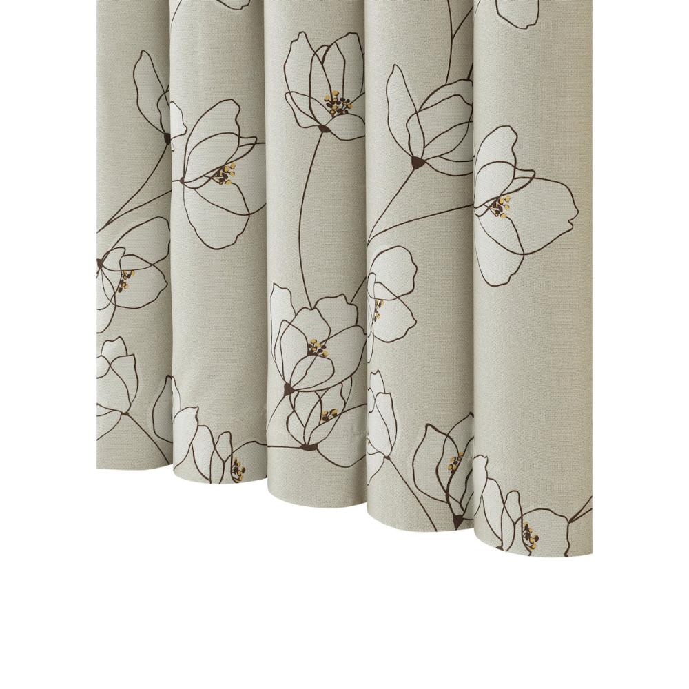 ドレープカーテン　オルテ　遮光３級　ブラウン　１００×１７８ｃｍ　２枚組