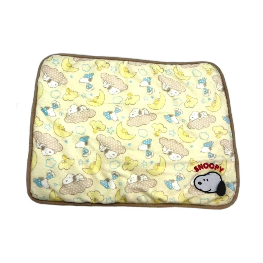 スヌーピー　雲柄ボアブランケット