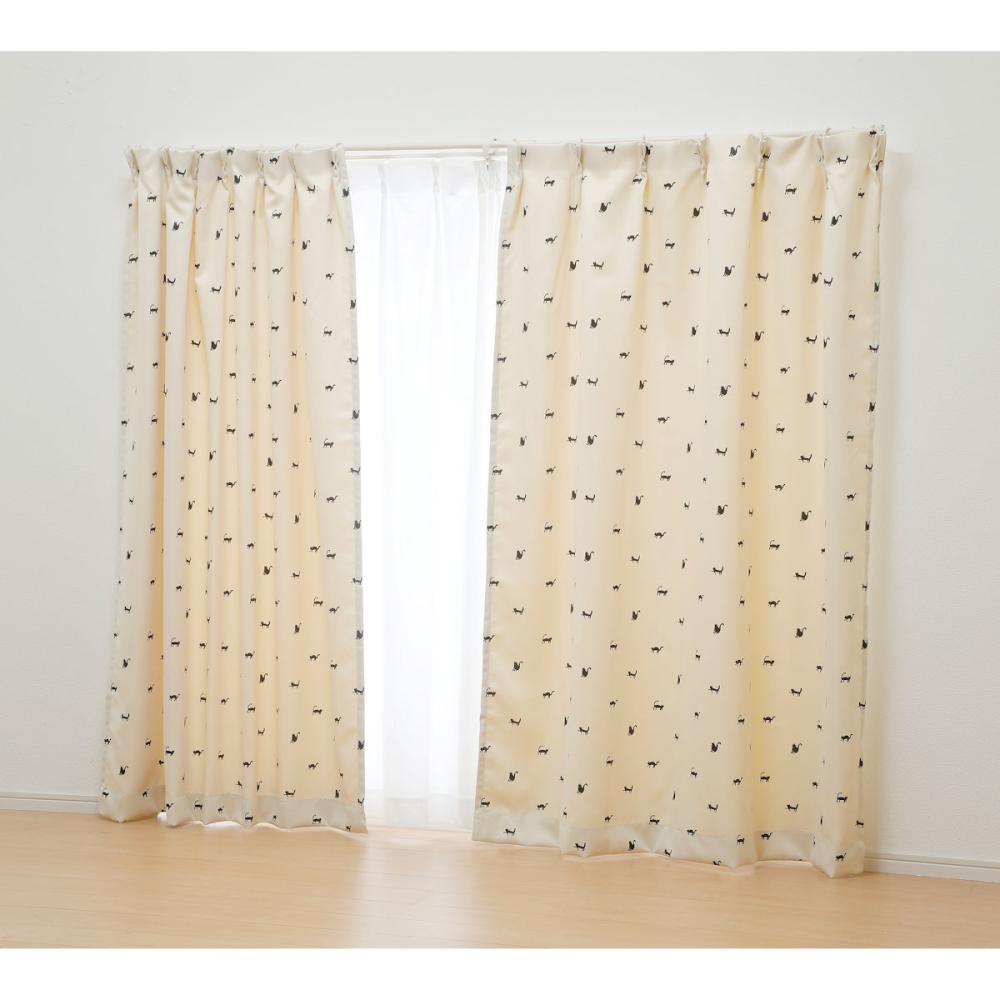 オーダーカーテン　ドレープ　ブラックキャット２