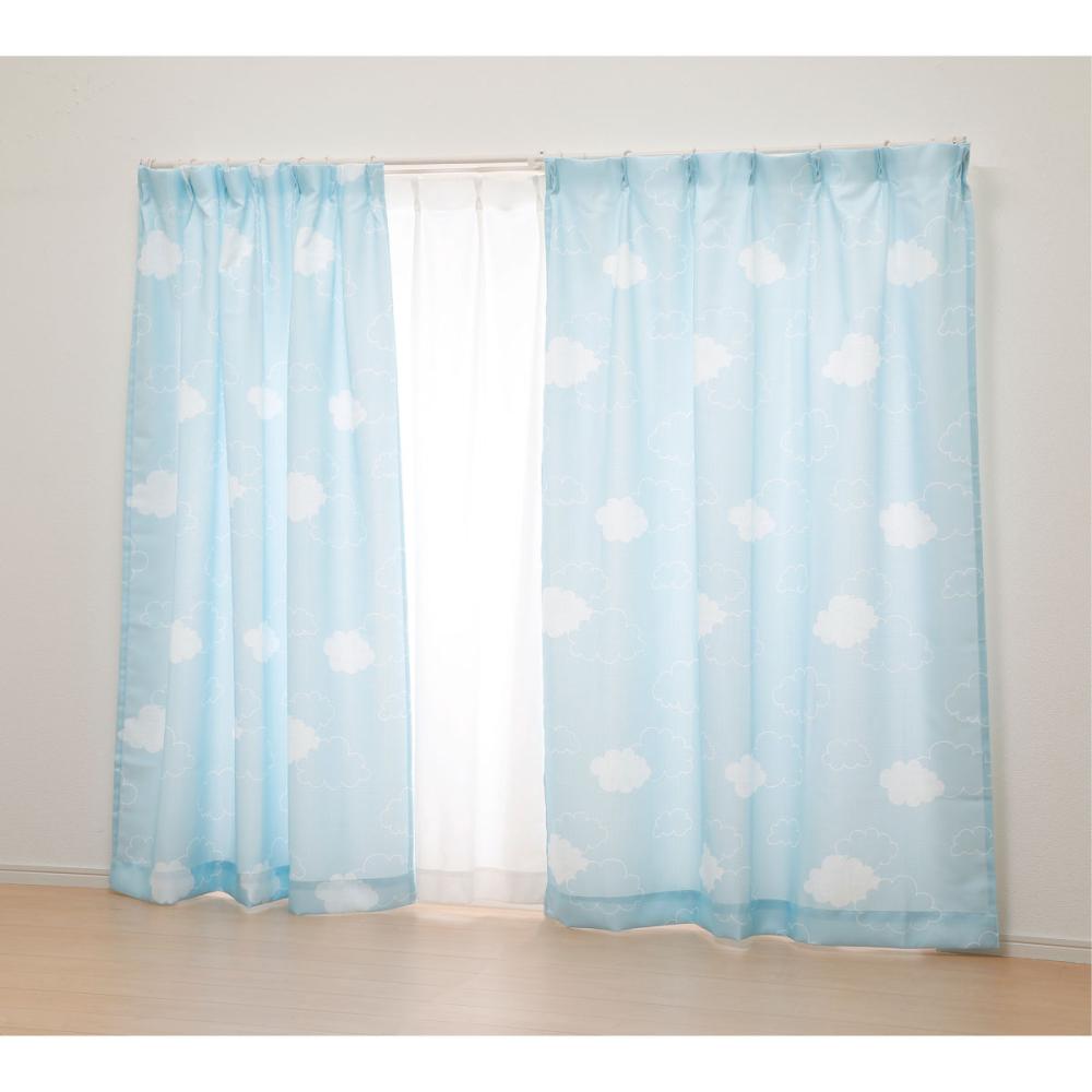 オーダーカーテン　ドレープ　ブリーゼ　ブルー