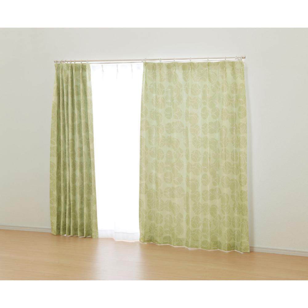 オーダーカーテン　ドレープ　クルーク　グリーン