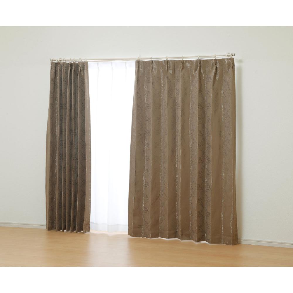 オーダーカーテン　ドレープ　フロスト　ブラウン