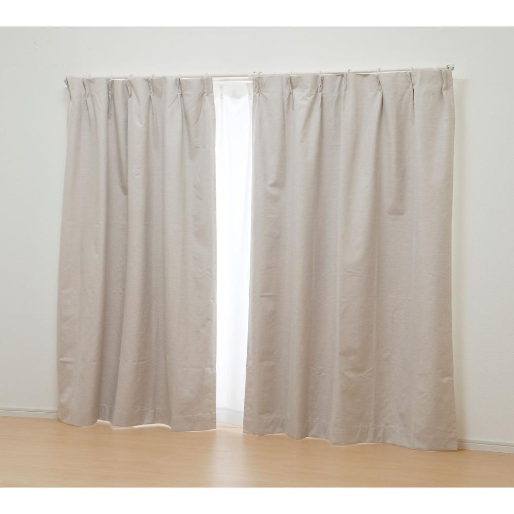 オーダーカーテン　ドレープ　エフェクト　アイボリー