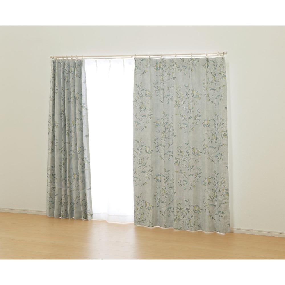 オーダーカーテン　ドレープ　ポッテ　ブルー