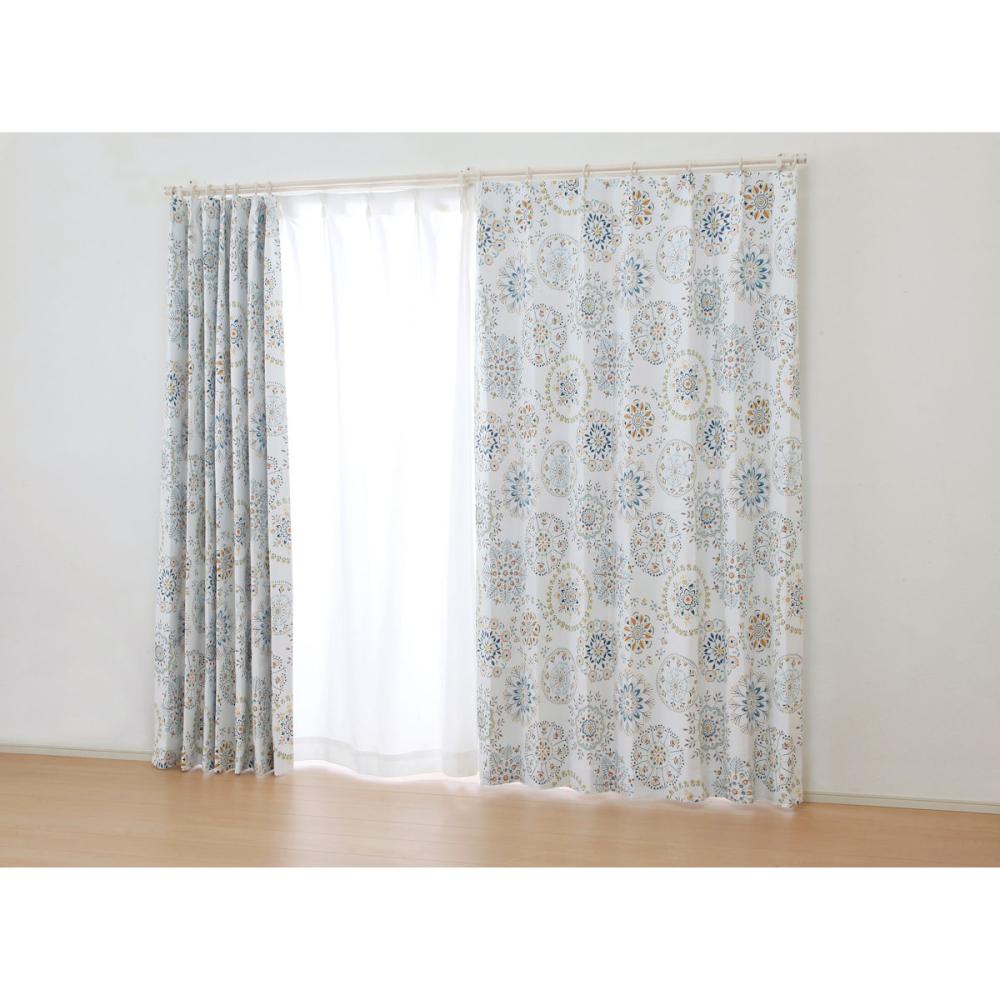 オーダーカーテン　ドレープ　ロッコ　オレンジ