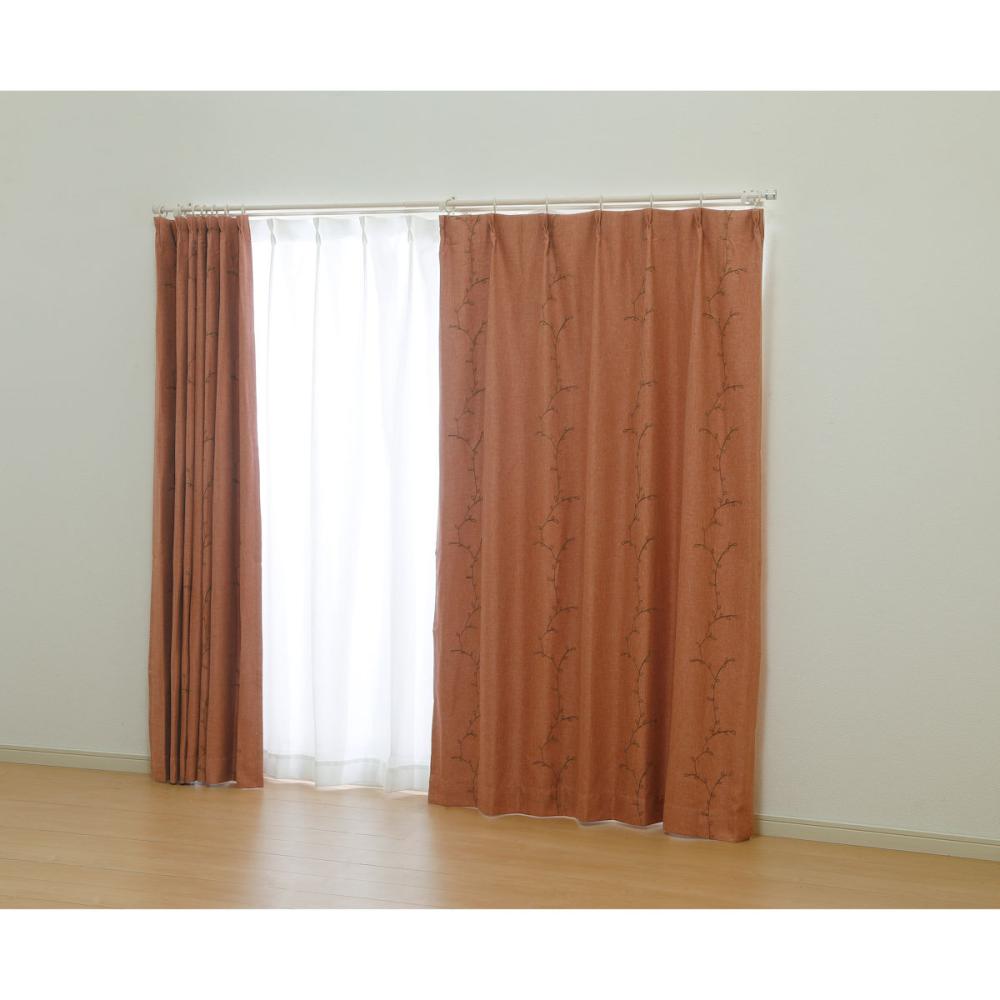 オーダーカーテン　ドレープ　ロージー　レッド