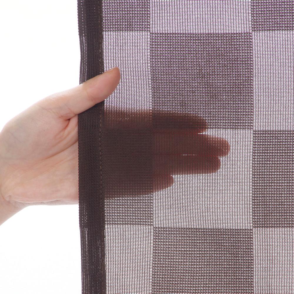 オーダーカーテン　レース　ロック２　ブラウン