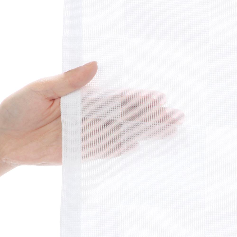 オーダーカーテン　レース　ロック２　ホワイト