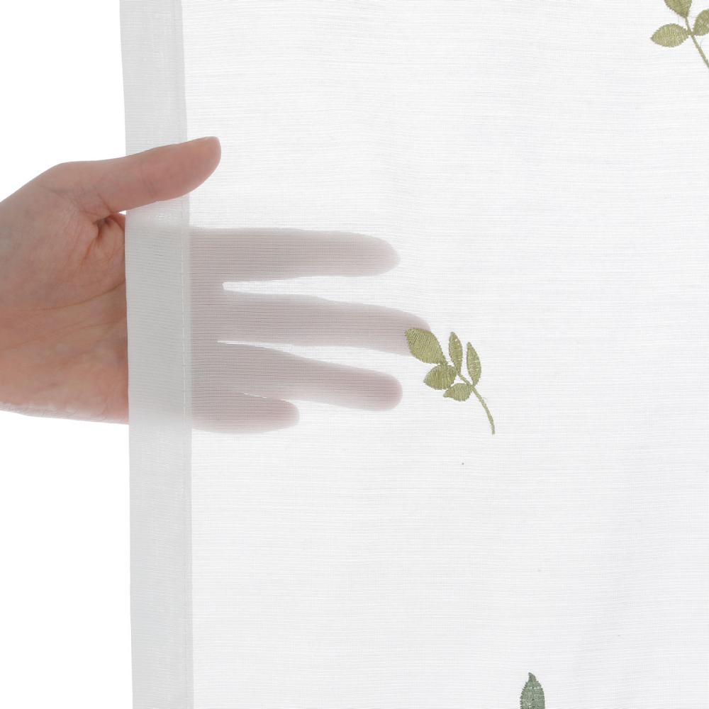 オーダーカーテン　レース　フレーク２　グリーン