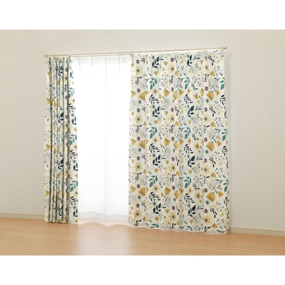 オーダーカーテン　ドレープ　ボターニ　イエロー