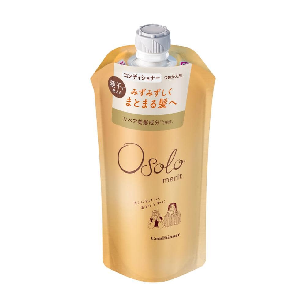 花王　メリットオソロ　コンディショナー　詰め替え用　ガーデニア＆サボンの香り　３４０ｍＬ