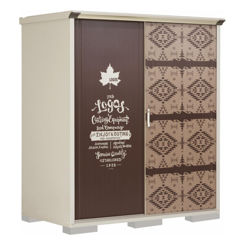 タクボ物置　グランプレステージジャンプ　ＬＯＧＯＳＬＡＮＤ柄　間口１７０×奥行９０×高さ１９０ｃｍ　たて置きタイプ　ブラウン　Ｐ－１７９ＡＴＬ２