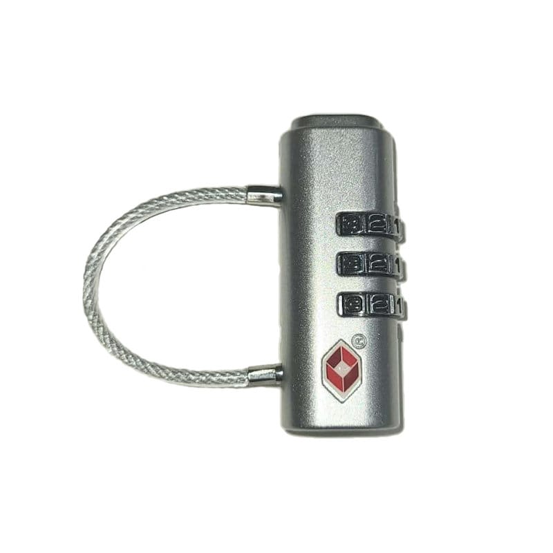 アジア・ラゲージ　ワイヤー南京錠　ＴＳＡ対応　シルバー