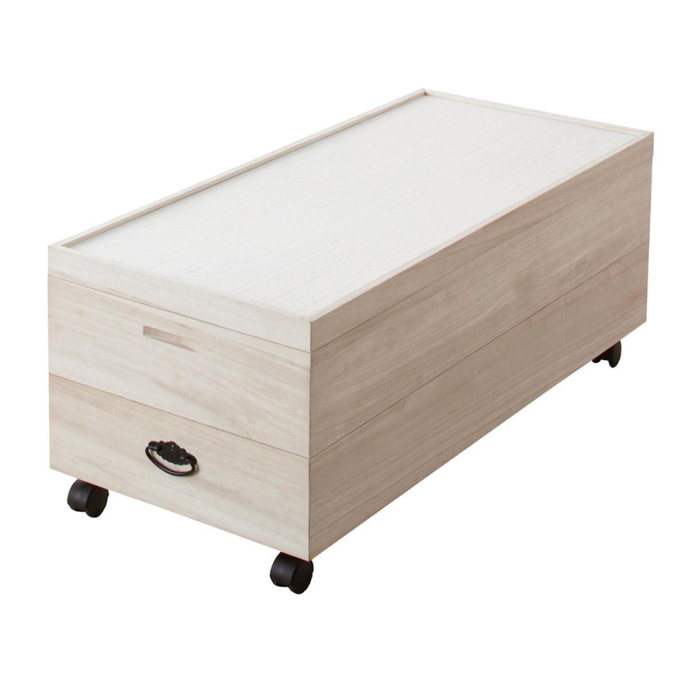 クロシオ　総桐衣裳ケース　２段　キャスター付　日本製