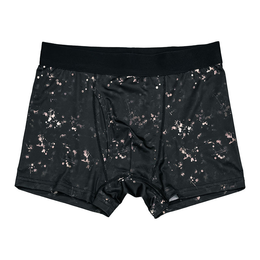 寿ニット　ドライ＆ストレッチ　グラフィック　ボクサーパンツ　２３１０　黒　Ｌ