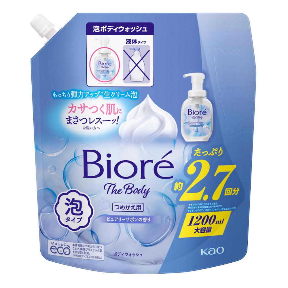 花王　ビオレ　ザ　ボディ　泡タイプ　ピュアリーサボン　詰め替え用　１２００ｍＬ